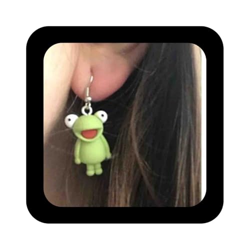 Enautoabs Boho Grüner Frosch Baumeln Ohrringe Cartoon Frosch Ohrringe Acryl Tropfen Ohrring Niedlichen Tier Ohrring Schmuck Für Frauen von Enautoabs