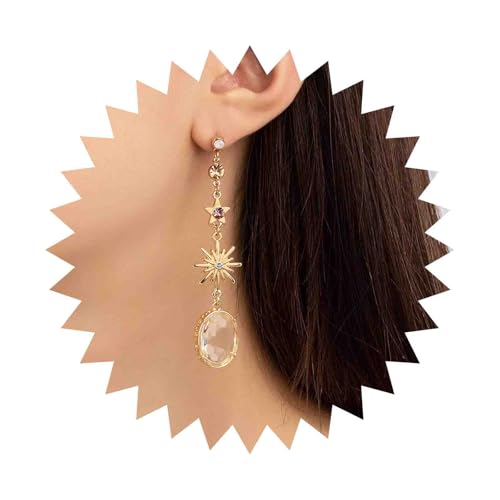 Enautoabs Boho Lange Kristall Stern Mond Himmlischen Baumeln Tropfen Ohrringe Schmuck Für Frauen von Enautoabs
