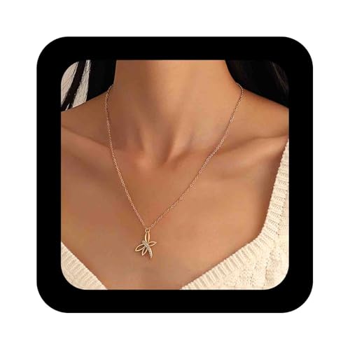 Enautoabs Boho Libelle Anhänger Halskette Gold Kristall Libelle Halskette Niedlich Cz Libelle Kette Halskette Libelle Fliegen Halskette Schmuck Für Frauen von Enautoabs