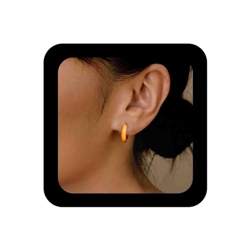 Enautoabs Farbe Emaille Hoop Ohrringe für Frauen kleine orange Huggie Ohrringe Buntes Gold Huggie Hoop Ohrring Round Neon Ohr Hoops Schmuck 15mm Enautoabs Farbe Emaille Hoop Ohrringe für Frauen kleine orange Huggie Ohrringe Buntes Gold Huggie Hoop Ohrring Round Neon Ohr Hoops Schmuck 15mm von Enautoabs