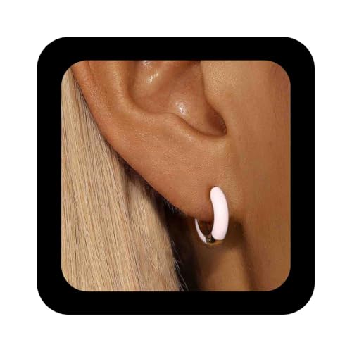 Enautoabs Farbe Emaille Hoop Ohrringe für Frauen kleine rosa Huggie -Ohrringe Buntes Gold Huggie Hoop Ohrring Rund Neon Ohr Hoops Schmuck 15mm Enautoabs Farbe Emaille Hoop Ohrringe für Frauen kleine rosa Huggie -Ohrringe Buntes Gold Huggie Hoop Ohrring Rund Neon Ohr Hoops Schmuck 15mm von Enautoabs