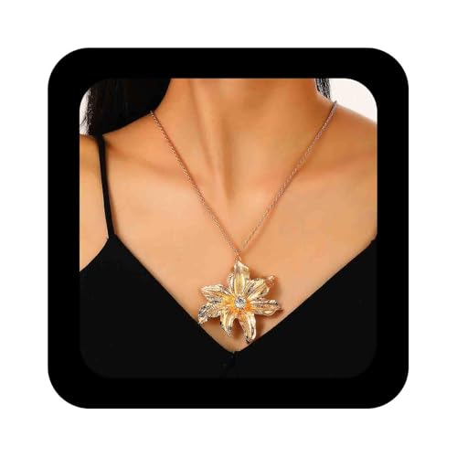 Enautoabs Große Metall Blume Halskette Übertrieben Blume Anhänger Halskette Gold Kristall Blume Aussage Halskette Große Florale Form Halskette Schmuck Für Frauen Enautoabs Große Metall Blume Halskette Übertrieben Blume Anhänger Halskette Gold Kristall Blume Aussage Halskette Große Florale Form Halskette Schmuck Für Frauen von Enautoabs