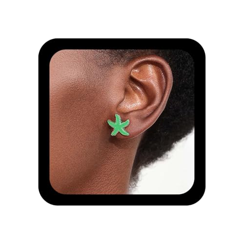 Enautoabs Kleiner Seestern Ohrstecker Massiv Orange Seestern Ohrring Minimalistisch Winzige Seestern Ohrringe Vintage Seesterne Ohrstecker Schmuck Für Frauen von Enautoabs
