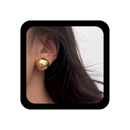 Enautoabs Kreis Kugel Ohrstecker Ohrring Klobig Gold Kugel Geformt Ohrring Geometrische Halbe Kugeln Runde Ohrringe Vintage Runde Kugeln Ohrringe Schmuck Für Frauen von Enautoabs