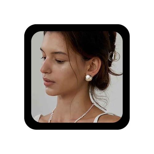 Enautoabs Kreis Kugel Ohrstecker Ohrring Klobig Silber Kugel Geformt Ohrring Halbe Kugeln Runde Ohrringe Vintage Runde Kugeln Ohrringe Schmuck Für Frauen von Enautoabs
