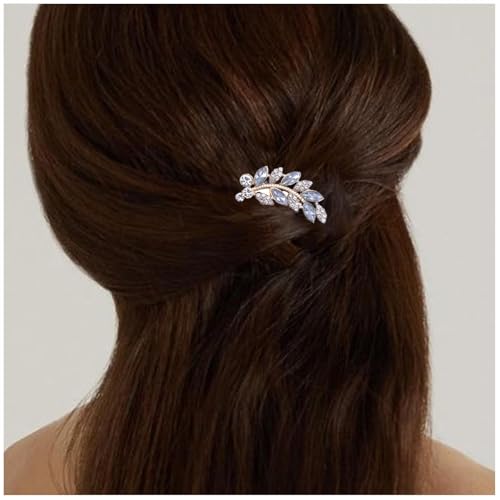Enautoabs Kristall Braut Haar Kamm Kopfstücke Gold Strass Haar Seite Kamm Funkelnde Blatt Hochzeit Haarnadel Clip Updo Styling Haar Kamm Für Brautjungfer Dekorative Haarschmuck Für Frauen Kopfschmuck von Enautoabs
