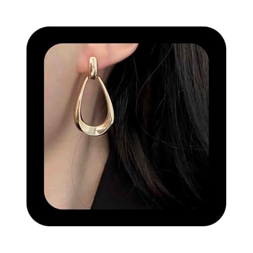 Enautoabs Minimalistische Vergoldete Hohle Tropfenförmige Ohrringe Geometrische Tropfenförmige Ohrstecker Große Offene Geometrische Aussage Ohrring Schmuck Für Frauen von Enautoabs