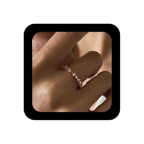 Enautoabs Plattiert Zirkonia Ring Roségold Cz Kristall Offen Manschette Ring Zierlich Einstellbar Stapelbar Fingerringe Schmuck Für Frauen von Enautoabs