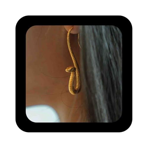 Enautoabs Punk Schlange Ohrringe Gold Cobra Baumeln Ohrringe Gothic Schlange Ohrringe König Cobra Ohrringe Schlange Halloween Ohrringe Schmuck Für Frauen von Enautoabs