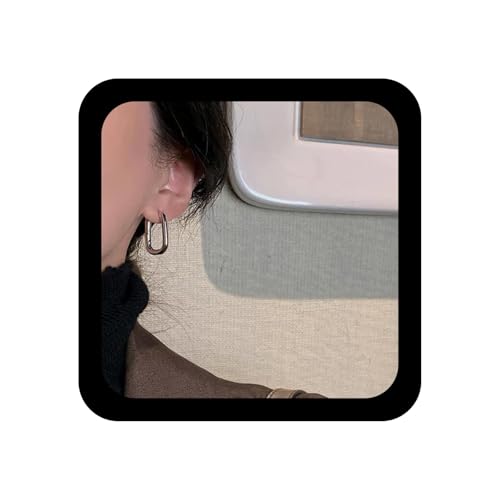 Enautoabs Quadratischer Reifen Ohrring Silberner Quadratischer Reifen Ohrring Winzige Quadrate Huggie Geometrische Ohrringe Vintage Hohl Baumeln Ohrringe Schmuck Für Frauen von Enautoabs
