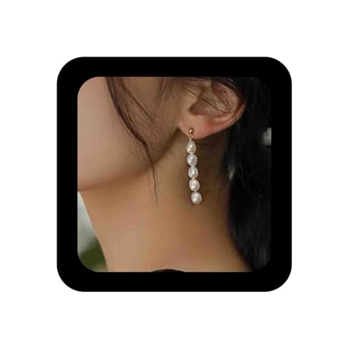 Enautoabs Vintage Gold Weiß Perle Tropfen Ohrringe Hochzeit Braut Perle Ohrringe Perlen Quaste Ohrring Schmuck Für Frauen von Enautoabs