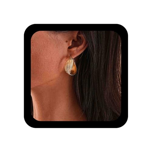 Enautoabs Vintage Reif Baumeln Ohrring Klobig Metall Twist Ohrringe Texturiert Gold Metall Baumeln Ohrring Unregelmäßig Hohlen Reif Ohrringe Schmuck Für Frauen Enautoabs Vintage Reif Baumeln Ohrring Klobig Metall Twist Ohrringe Texturiert Gold Metall Baumeln Ohrring Unregelmäßig Hohlen Reif Ohrringe Schmuck Für Frauen von Enautoabs