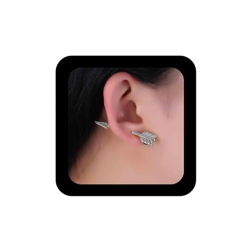 Enautoabs Vintage Silber Kristall Pfeil Ohr Climber Ohrstecker Schmuck Für Frauen von Enautoabs