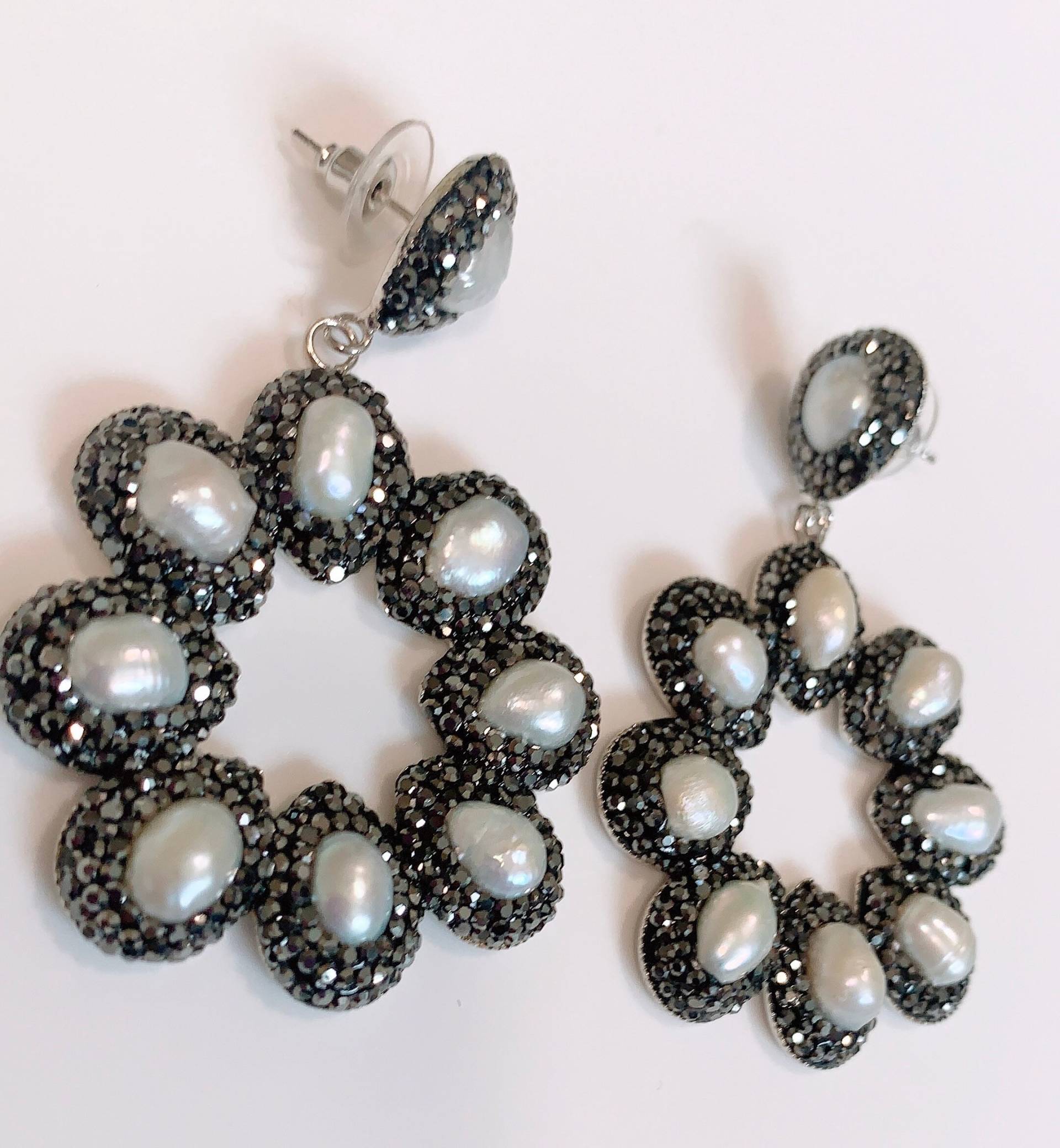 Perle Druzy Statement Ohrringe Perle Druzy Statement Ohrringe von Enayahs