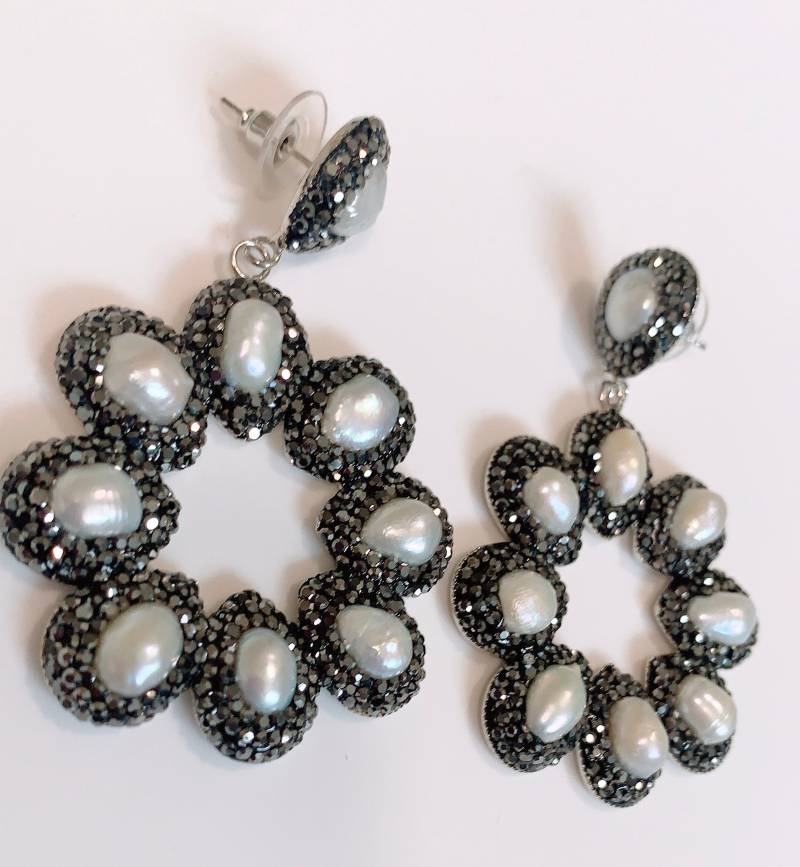 Perle Druzy Statement Ohrringe Perle Druzy Statement Ohrringe von Enayahs