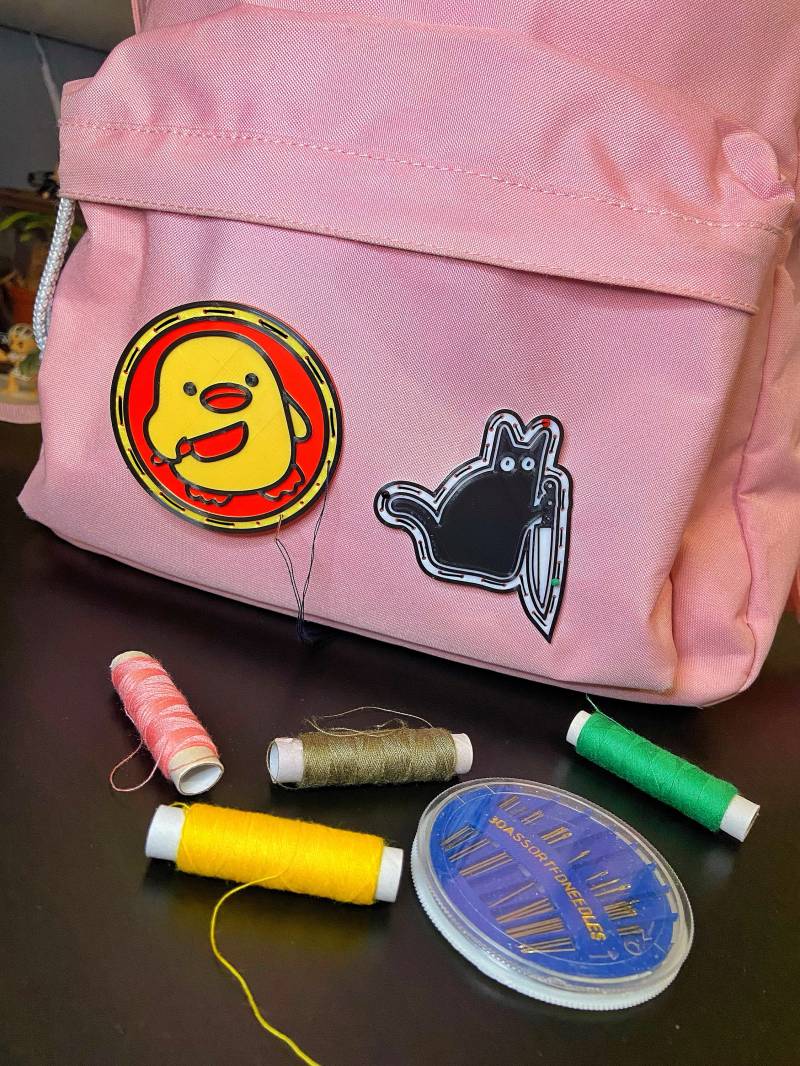 Lustiger Enten Und Katz Aufnäher 3D Gedruckter Aufnäher von Encardy