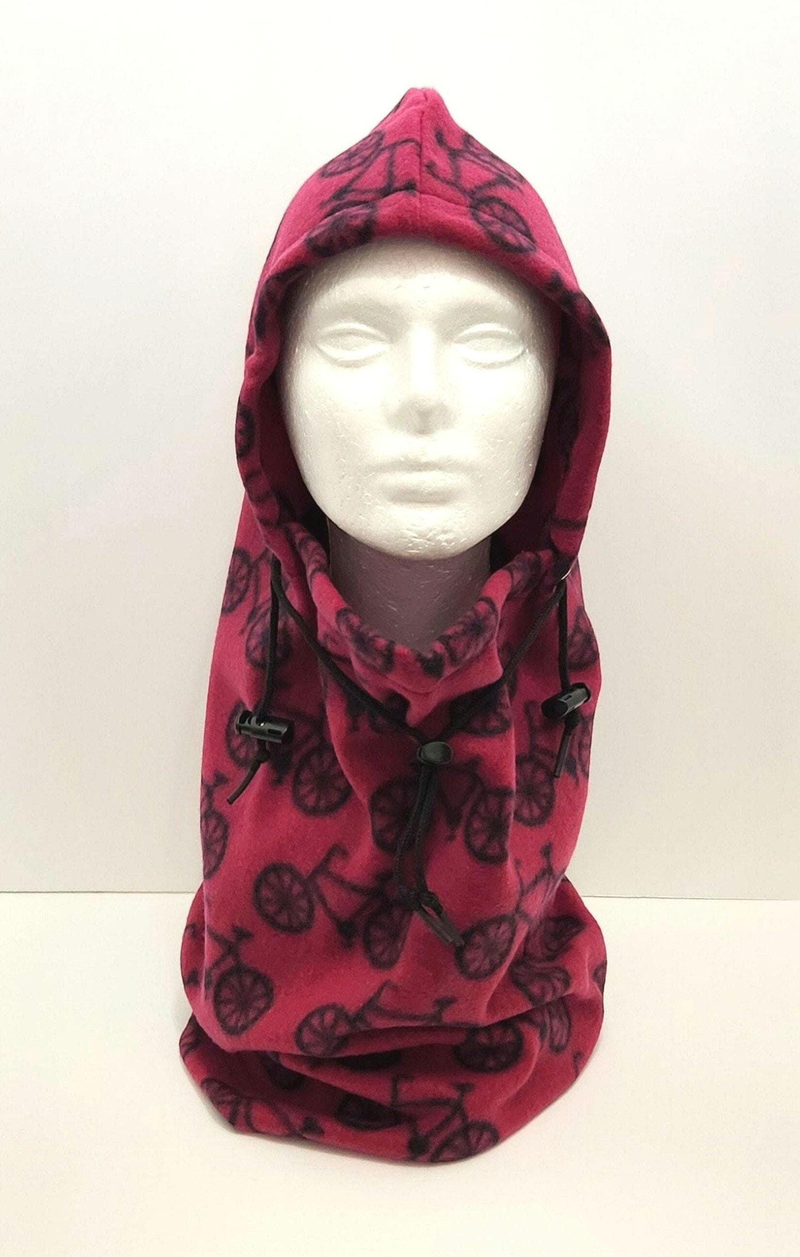 Handgefertigte Fahrrad Fleece Balaclava Hut, Maulbeerbaummütze, Geschenk Für Sie Oder Ihn, Unisex Geschenk, Wintermütze, Halswärmer von EnchantedAcresDesign