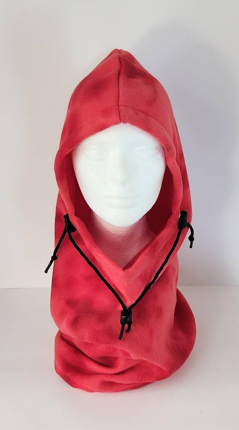 Rote Batik Fleece Balaclava Unisex Winter Halstuch von EnchantedAcresDesign