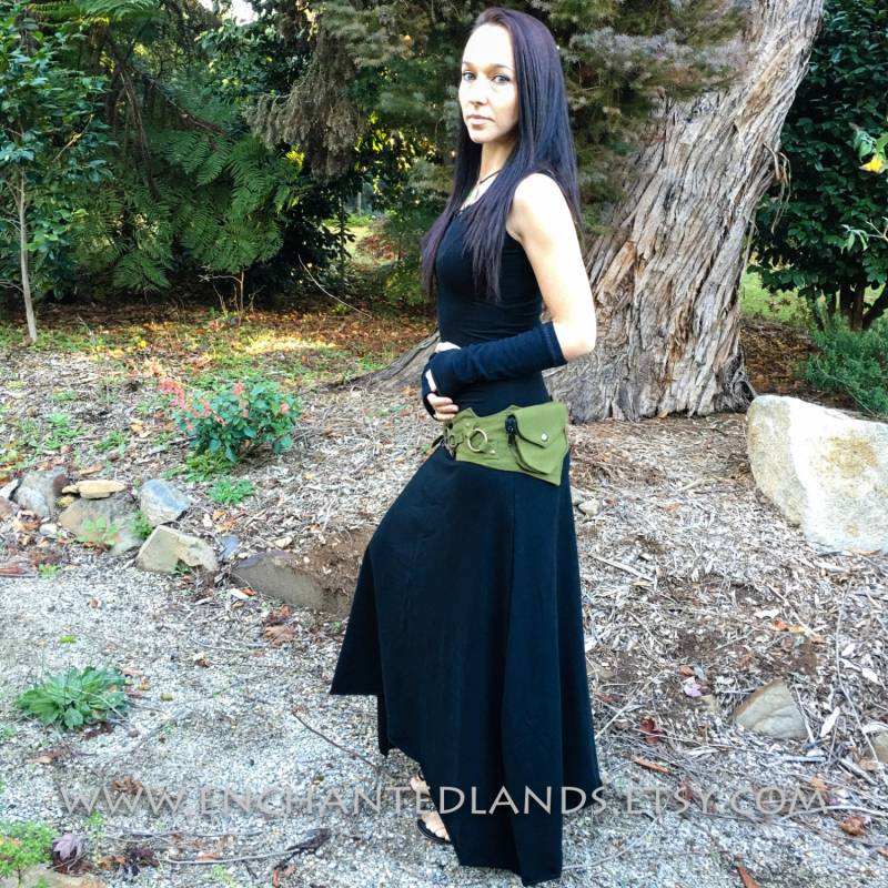 Mto - 100 % Baumwolle Ausgestellte A-Linie Einfache Wanders Kleid Ideal Für Feste Alltag Wald Bewohner Verzauberte Wesen Elfen Mittelalterlichen von EnchantedLands