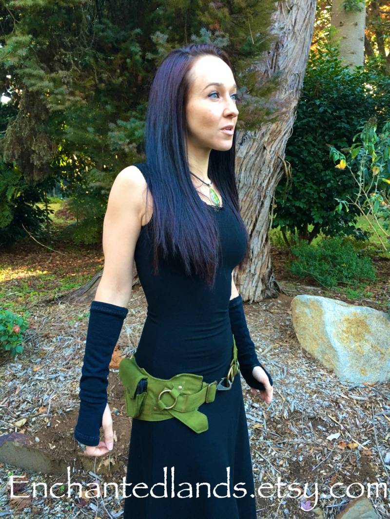 xs A-Linie Baumwoll Spandes Kleid - Jeden Tag Basics Bequemes Festival Waldbewohner Tragen Psytrance Hippie Elfen von EnchantedLands