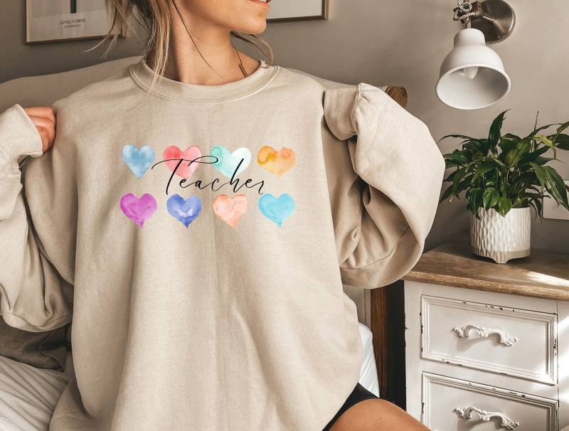 Lehrer Sweatshirt | Boho Lehrerpullover Herbstpullover Geschenk Für Niedliche Lehrpullover Lehrshirt von EnchantedLilyDesign