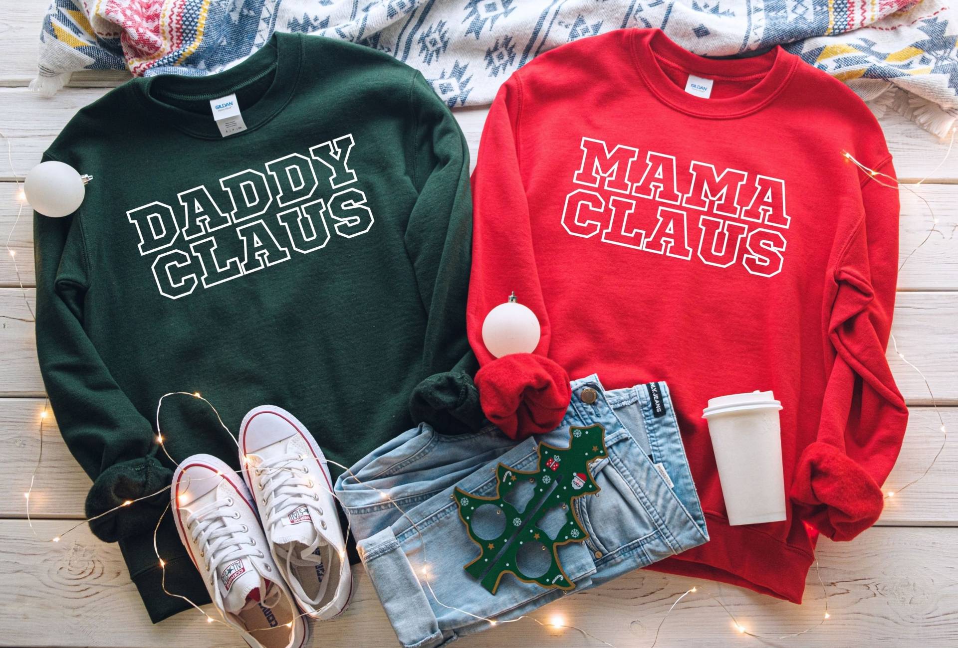 Mama Claus Daddy Sweatshirt, Familien Passende Weihnachten Sweatshirts von EnchantedLilyDesign