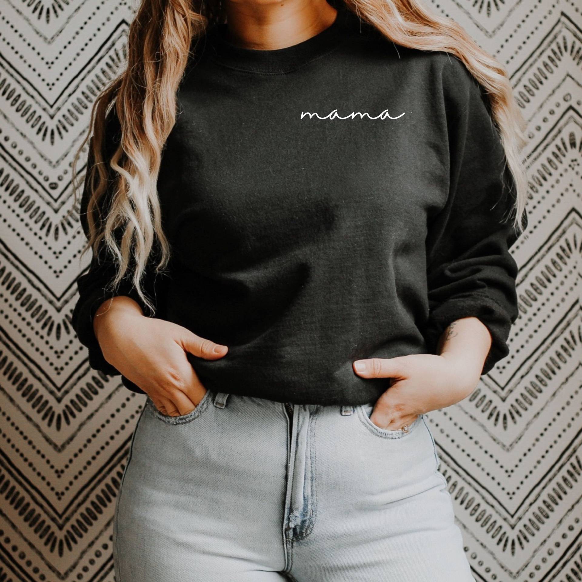 Mama Sweatshirt | Retro Sweatshirt, Groovy Schwangerschaft Reveal To Be Geschenk Für Mama, Dankbar von EnchantedLilyDesign