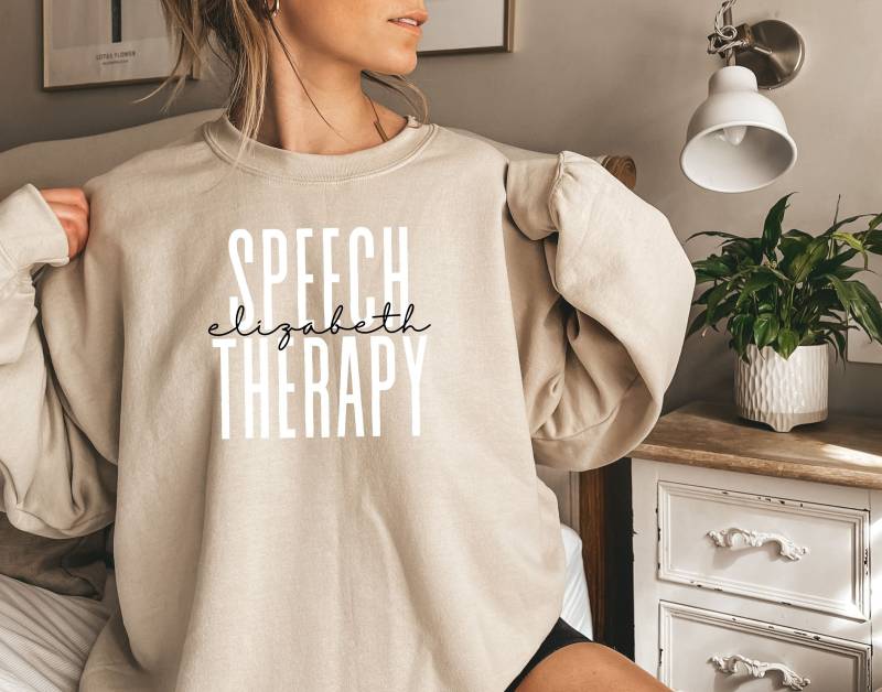 Sprechpathologie Sweatshirt | Logopädin Slp Hoodie Sprechsprache Pathologie Shirt Crew Kader von EnchantedLilyDesign