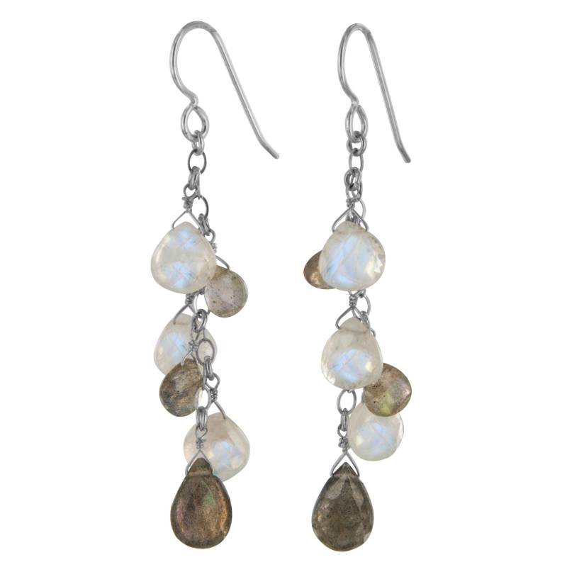 Labradorit Ohrringe Mit Regenbogen Mondstein Edelsteinen Sterling Silber Handgemachte Ohrhänger Ohrringe, Geburtstag & Muttertagsgeschenk Labradorit Ohrringe Mit Regenbogen Mondstein Edelsteinen Sterling Silber Handgemachte Ohrhänger Ohrringe, Geburtstag & Muttertagsgeschenk von EnchantedTeaPoems