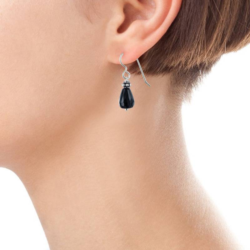 Zierliche Schwarze Onyx Ohrringe | Briolette Tropfen Silberschmuck Geschenk Zum Geburtstag & Muttertag Zierliche Schwarze Onyx Ohrringe | Briolette Tropfen Silberschmuck Geschenk Zum Geburtstag & Muttertag von EnchantedTeaPoems