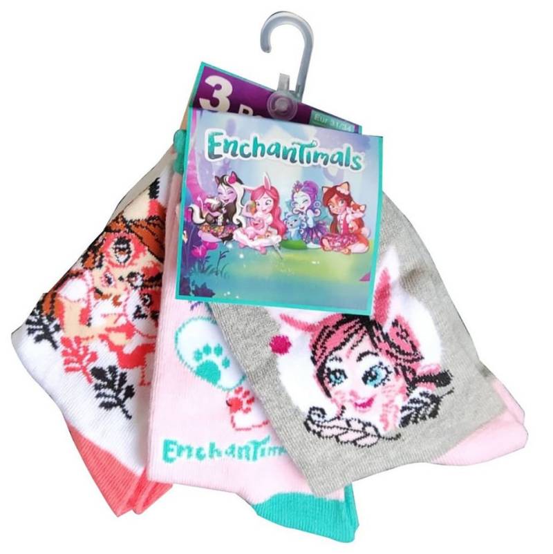 Enchantimals Socken Enchantimals 3er Pack Socken Mädchen Gr. 27/30 (3-Paar) von Enchantimals