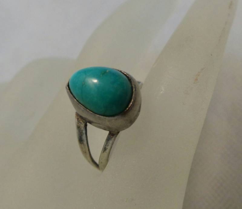 Vintage-Western Sterling Silber Türkis Ring von EnchantingCollection
