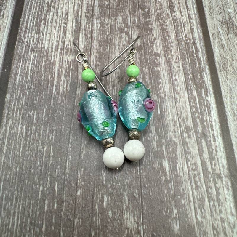 Aqua Blumen Ohrringe Aqua Blumen Ohrringe von EnchantingKreativity