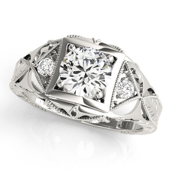 Art-Deco-Verlobungsring, Art-Deco-Diamant-Verlobungsring, Art-Deco-Moissanite-Verlobungsring, Deco-Verlobungsring Art-Deco-Verlobungsring, Art-Deco-Diamant-Verlobungsring, Art-Deco-Moissanite-Verlobungsring, Deco-Verlobungsring von EncoreDT