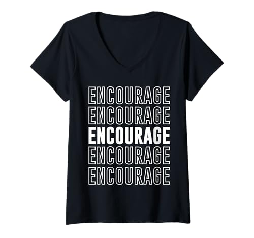 Damen Ermutigen T-Shirt mit V-Ausschnitt Damen Ermutigen T-Shirt mit V-Ausschnitt von Encourage Apparel