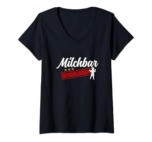 Damen Milchbar Geschlossen Abstillen Ende Stillen Gadgets Mama T-Shirt mit V-Ausschnitt Damen Milchbar Geschlossen Abstillen Ende Stillen Gadgets Mama T-Shirt mit V-Ausschnitt von Ende Stillen Gadgets und Abstillen Geschenk