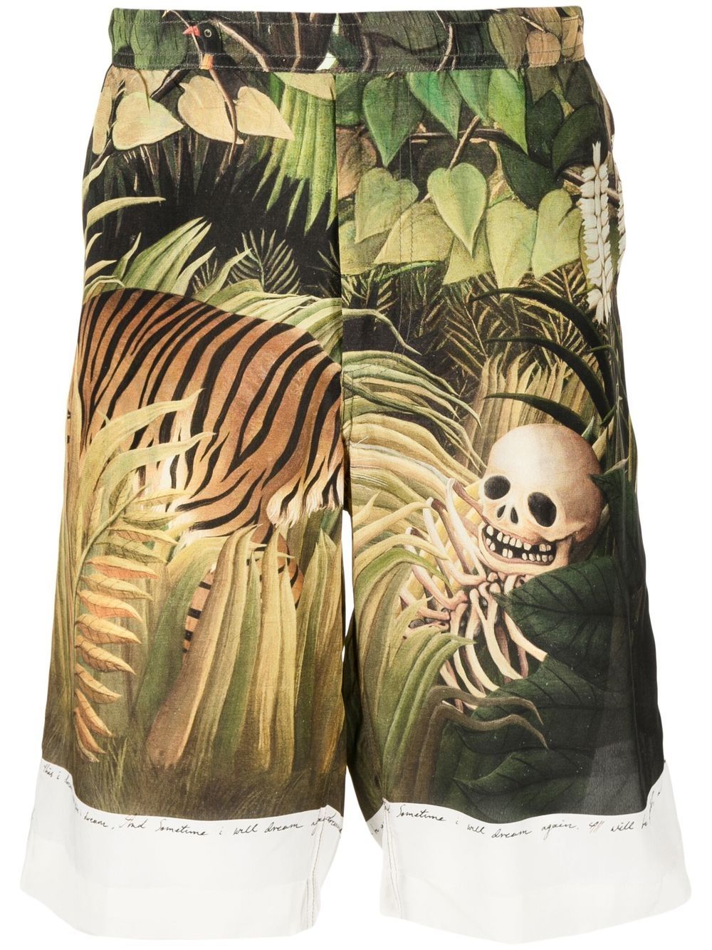 Endless Joy Seidenshorts mit Forest-Print - Grün von Endless Joy