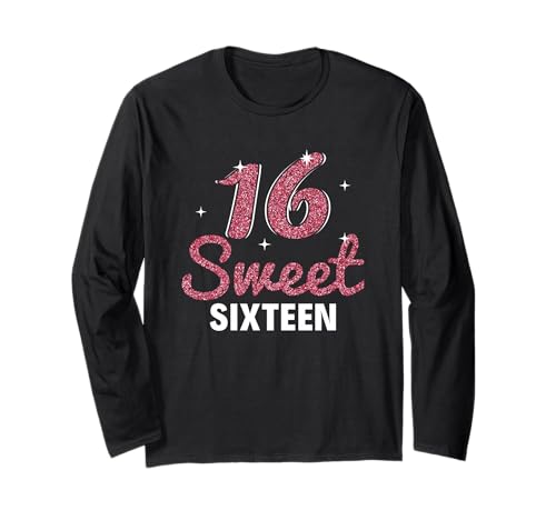 16. Geburtstag Mädchen Endlich 16 Sweet Sixteen Langarmshirt 16. Geburtstag Mädchen Endlich 16 Sweet Sixteen Langarmshirt von Endlich 16 Geburtstag Geschenk Sweet Sixteen