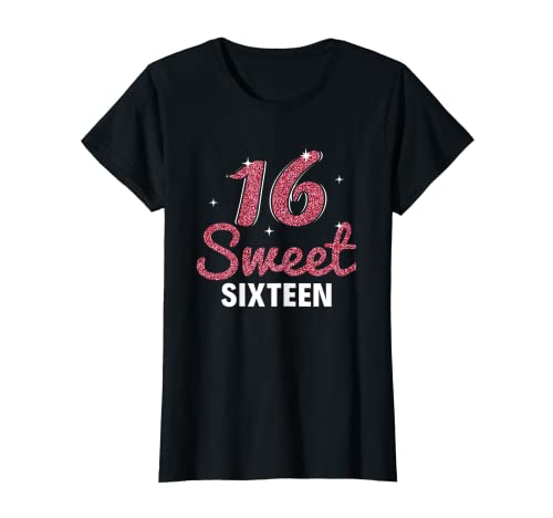 Damen 16. Geburtstag Mädchen Endlich 16 Sweet Sixteen T-Shirt von Endlich 16 Geburtstag Geschenk Sweet Sixteen