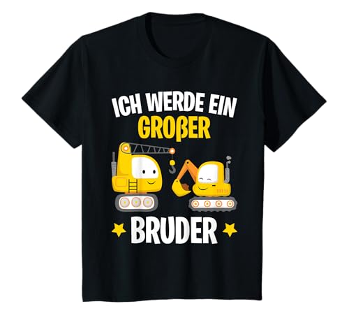 Bagger Ich Werde Großer Bruder 2025 Jungen T-Shirt von Endlich Kein Einzelkind Mehr Geschenkideen