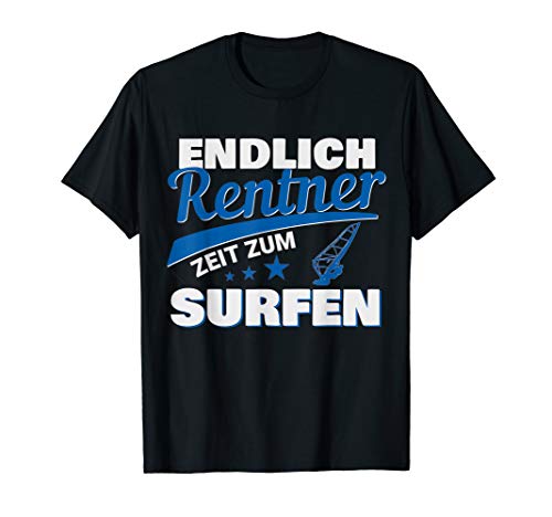 Herren Endlich Rentner T-Shirt Zeit zum Surfen | Surfer T-Shirt von Endlich Rentner Geschenke & Shirts