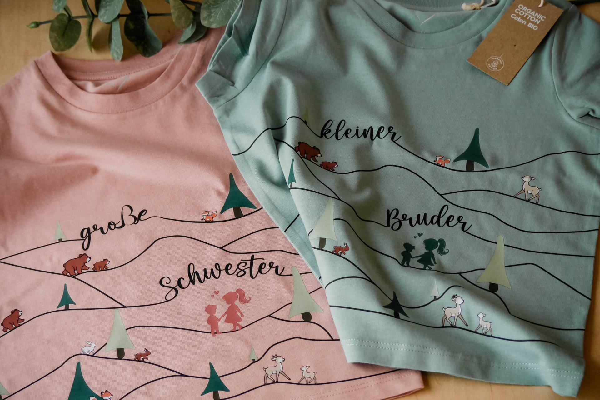 Geschwister T-Shirt - Berge Geschwister T-Shirt - Berge von Endorfinchen