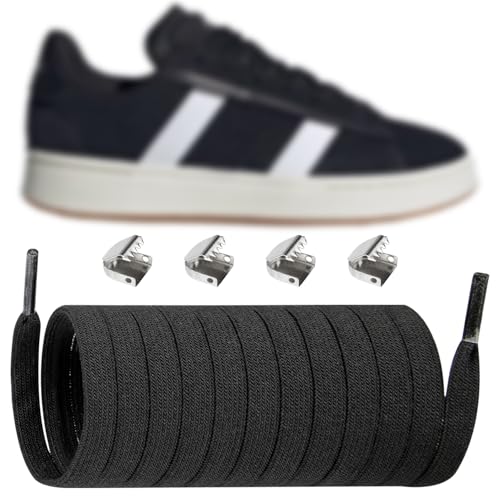 Endoto Elastische Kinder Schnürsenkel für Adidas Campus Gazelle Samba OZMILLEN Schuhe, Ersatz Kids Ohne Binden Flache Elastic Schuhbänder Shoelaces Laces (Schwarz,36 Zoll Endoto Elastische Kinder Schnürsenkel für Adidas Campus Gazelle Samba OZMILLEN Schuhe, Ersatz Kids Ohne Binden Flache Elastic Schuhbänder Shoelaces Laces (Schwarz,36 Zoll von Endoto