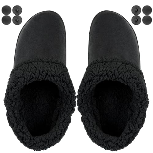 Endoto Pelzfutter für Croc, Ersatz Fleece flauschig kuschelig Sherpa-Futter, Warm für den Winter (Schwarz, 39-40 EU) von Endoto