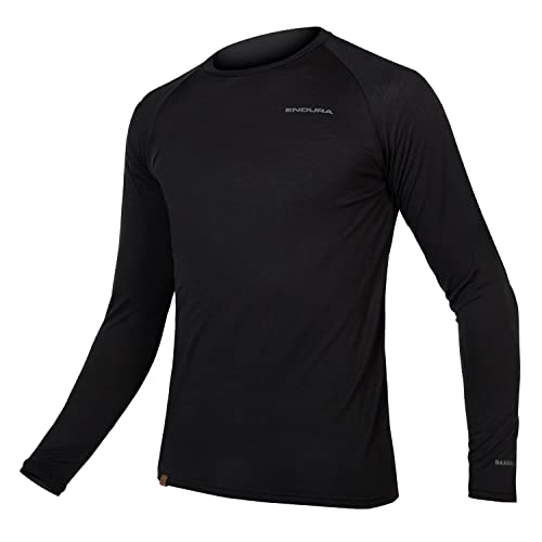 Endura Baabaa Blend Long Sleeve Base Layer Top Large Black von Endura
