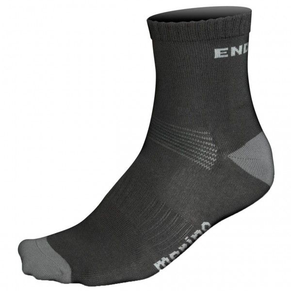 Endura - Baabaa Merino Sportsocken - Radsocken Gr L/XL;S/M grau/schwarz von Endura