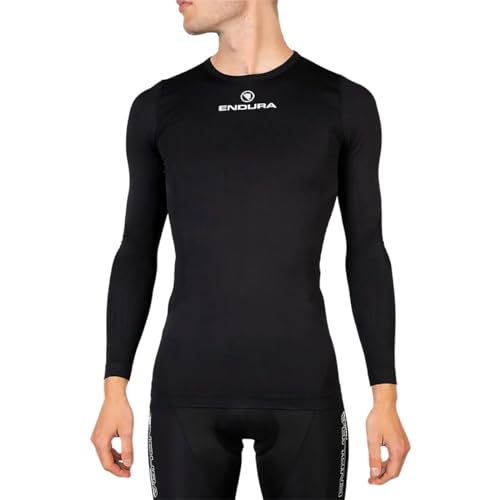 Endura Engineered Langarm-Baselayer – Herren Thermo-Fahrrad-Top, Schwarz, Größe M von Endura