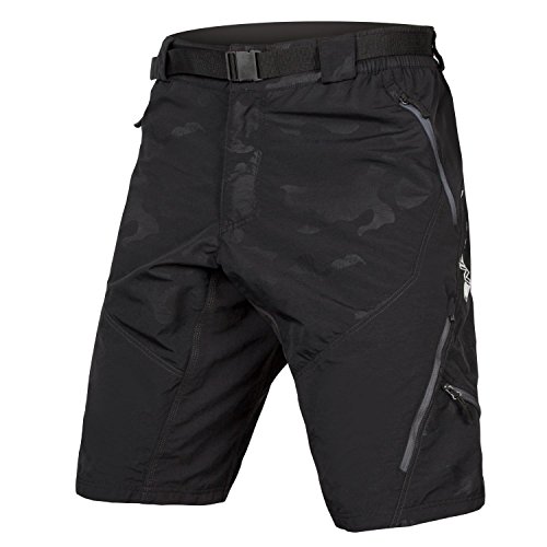Endura Herren Hummvee Mountainbike-Radhose mit Futter Boardshorts, Camouflage Schwarz, XXL von Endura