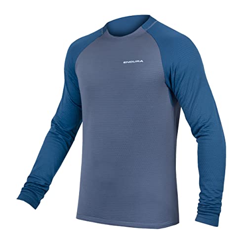 Endura MTB-Jersey Langarm SingleTrack Fleece Blau Gr. M von Endura