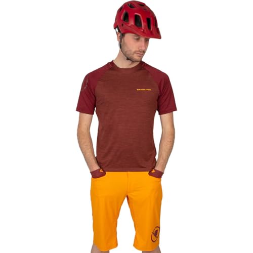 Endura Herren SingleTrack Kurzarm MTB Radfahren T, Cocoa, Klein von Endura